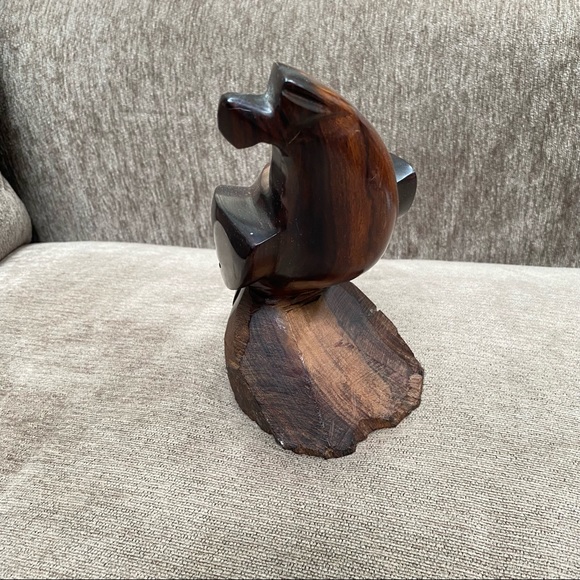 Hand Carved Wooden Ironwood HAWK FALCON Bird of Prey - Picture 4 of 7